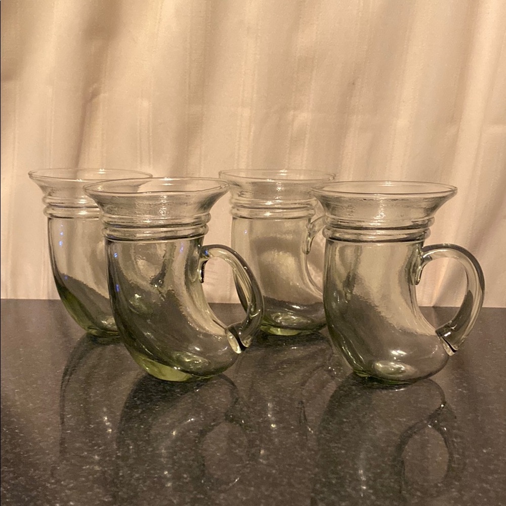 Vintage Horn Mugs Set of 4